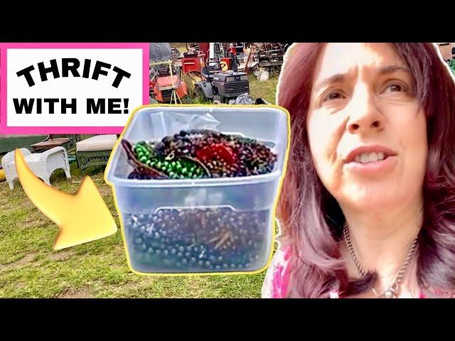 Spent $500 On Unsorted Jewelry Worth Thousands! Dig This Thrift With Me!