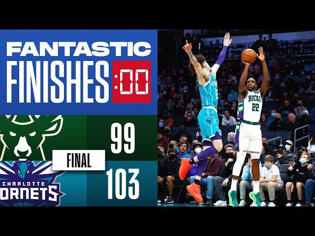 Final 0:35 WILD ENDING Bucks vs Hornets 