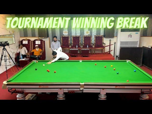 Tournament winning break | Punjab Snooker Institute | Championship | Syed Shahzad