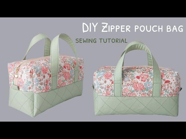 How to sew a toiletry bag | diy zipper pouch bag | diy zipper box bag | box zipper bag tutorial