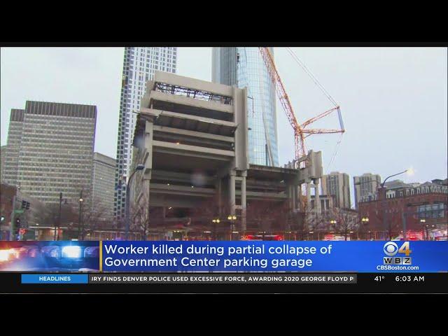 Investigation Continues After Worker Killed During Partial Collapse At Government Center Parking Gar