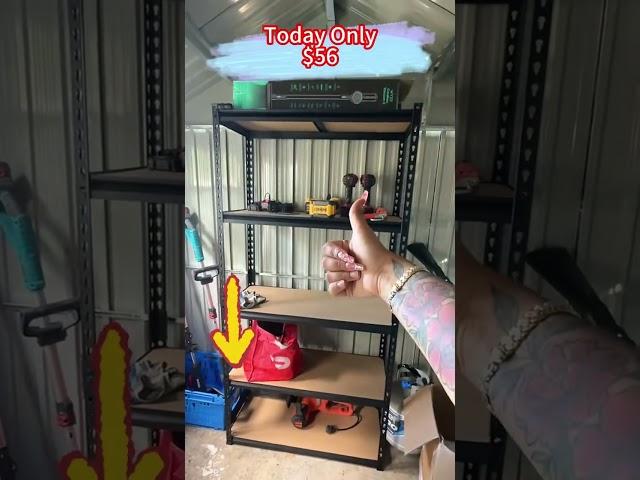 Unclutter Your Garage with Adjustable Height Storage Shelves#storage #organization