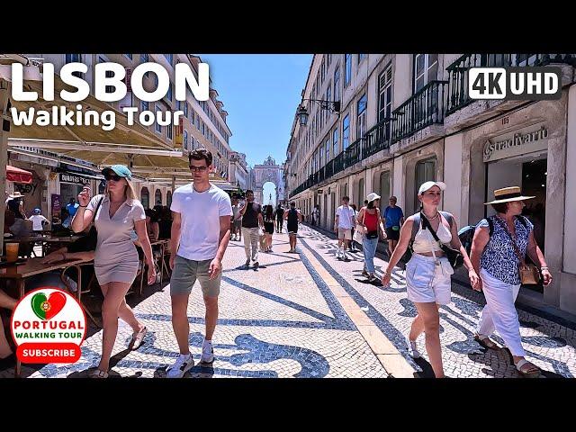  [4K WALK] Saturday Walking Tour Lisbon City Center June 2023