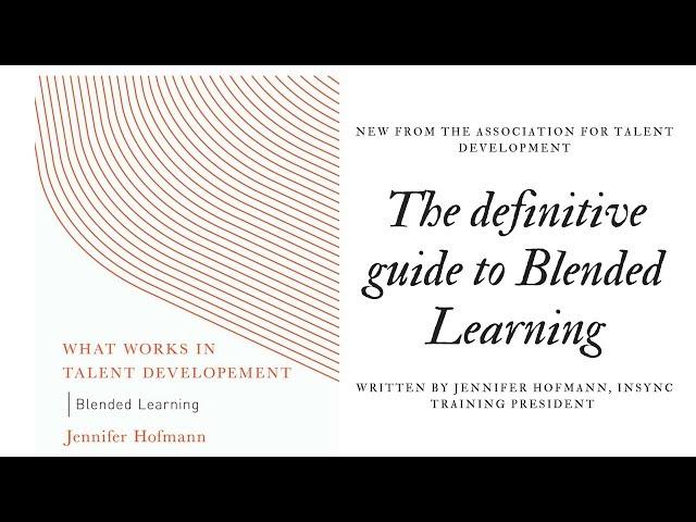 New ATD book! Blended Learning: What Works