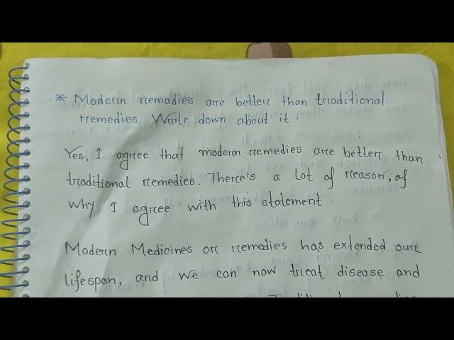 Modern Remedies are better than Traditional Remedies ||| Argumentative Essay |||