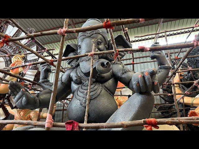 Kalipaka Vinayaka Ganapati Making in sri Chowdhary arts | Big Ganesh Idol Making 2024