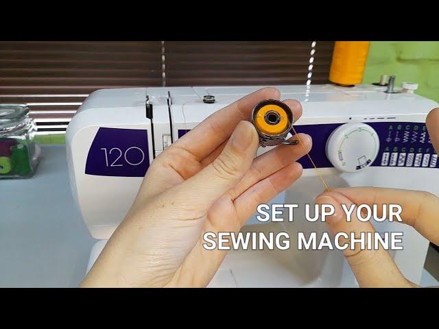 How to Set Up and Use a Sewing Machine for Beginners *Elna 120 sewing machine*