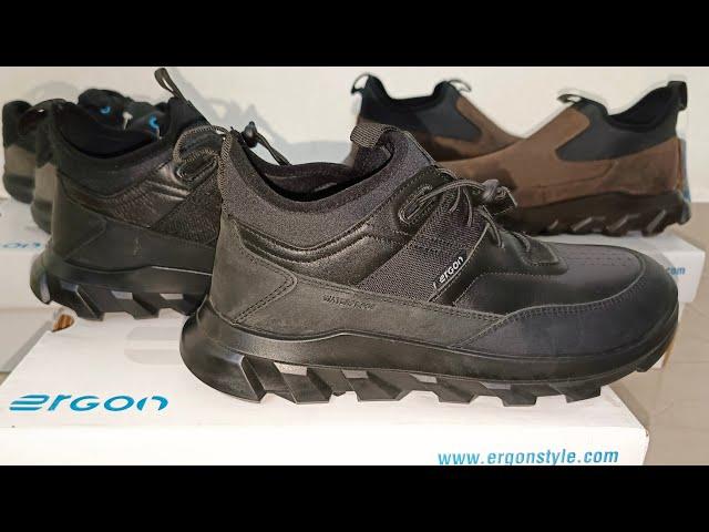 Ergon Outdoor Shoes || Men Casual Ergon Style Leather Shoes, Ergon Kansas Men's Tan Casual Sneakers