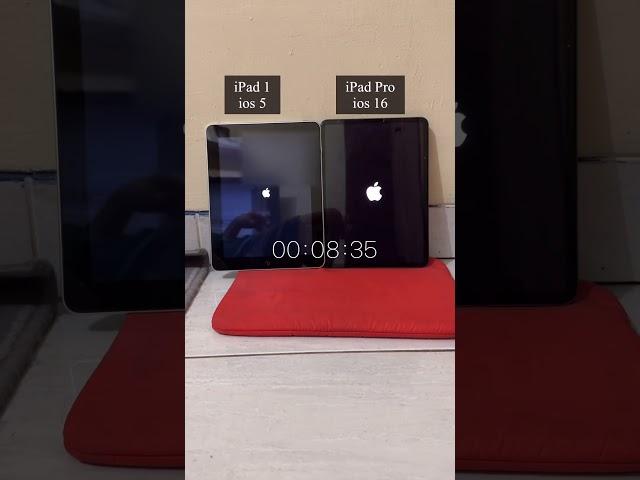 Comparison iPad Pro vs iPad 1 - Test Boot Faster #shorts