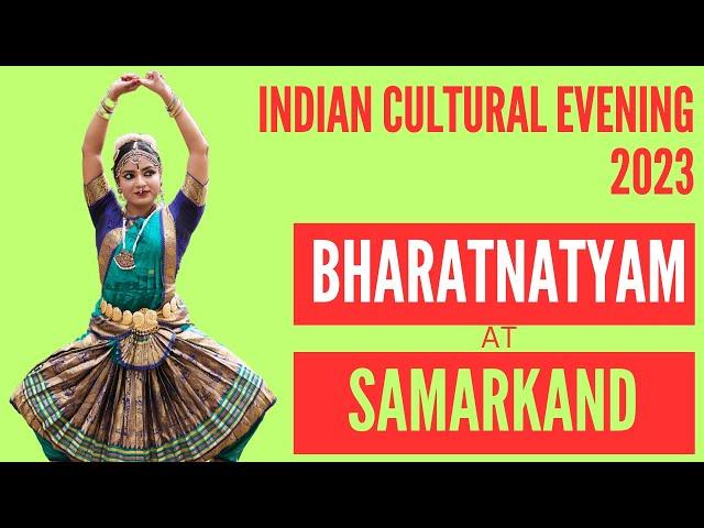 "Bharatnatyam by Indian Students in Samarkand at Indian Cultural Event"