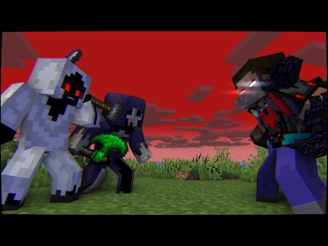 Entity 303 and Dreadlord vs Herobrine - Minecraft Fight Animation