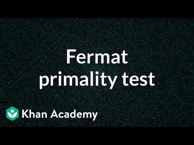 Fermat primality test