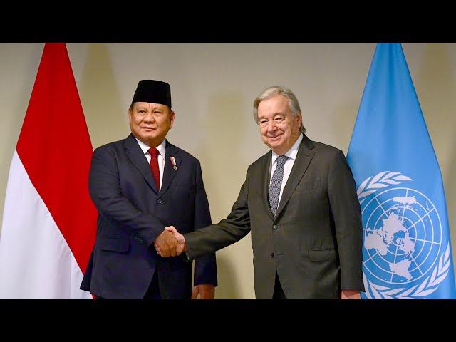 Pertemuan Bilateral Presiden Prabowo dengan Sekjen PBB Antonio Guterres, Rio de Janeiro, 17 Nov 2024