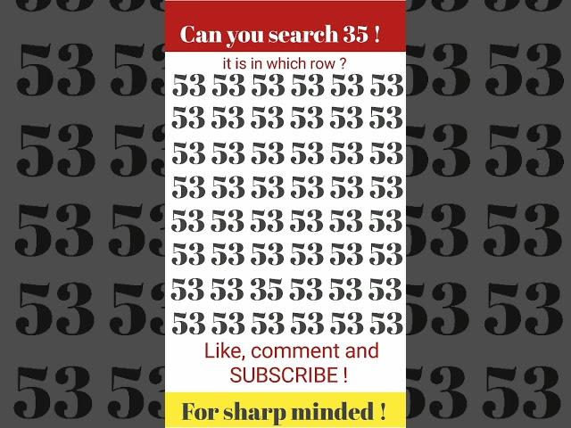 Legends can search 35  and comment  Row number .