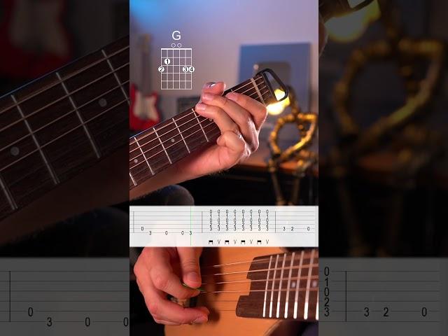 Soft, Soulful, and Easy to Learn — Perfect Guitar Tune #guitar #tabs #strumming #guitarist