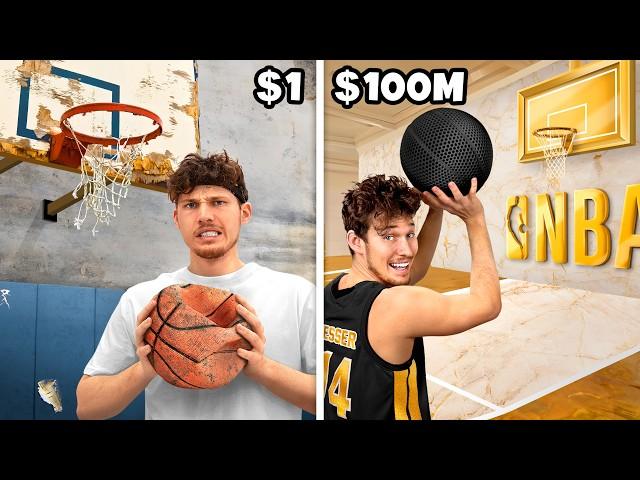 $1 vs $100,000,000 Basketball Court!