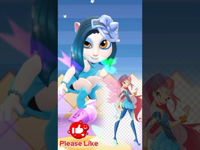 Winx Club Bluemix Makeover My talking angela 2 #shorts #cartoon #angela2 #catnap #tiktok