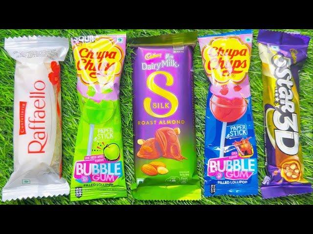 Satisfying video Asmr lollipops candy and chocolate gummy candy unboxing video Asmr.