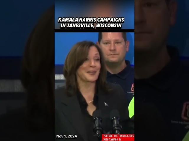 Kamala Harris Rallies Voters in Janesville, Wisconsin!  | 2024 Campaign Trail