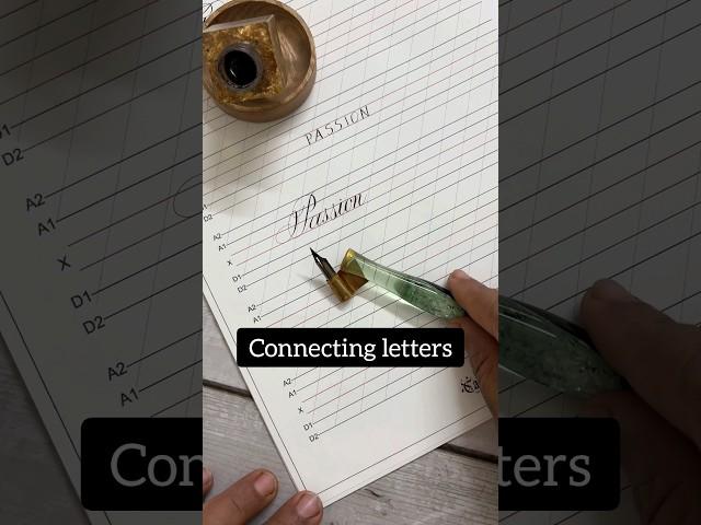 Connecting letters in Calligraphy ️ #connectingletters #lettering #calligraphylettering