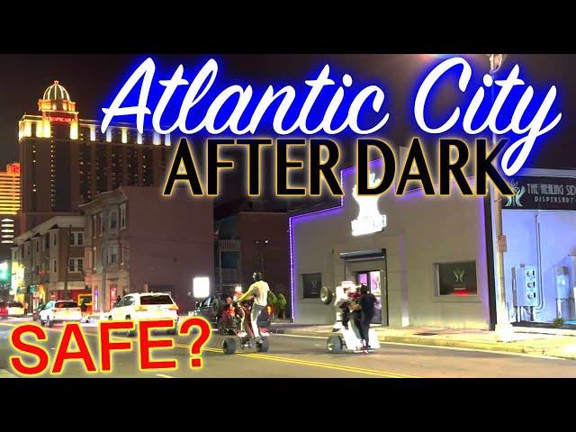 Atlantic City BEHIND the Casinos - Late Night Walk Down Pacific Avenue