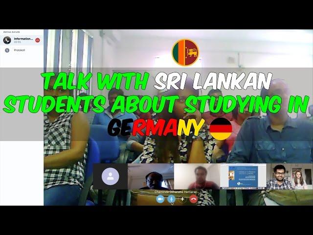 Talk with Sri Lankan students about studying in Germany