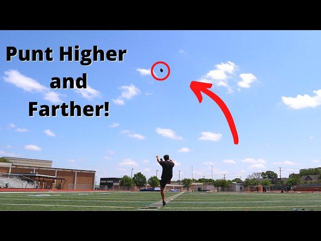 How to punt a football HIGHER and FARTHER!