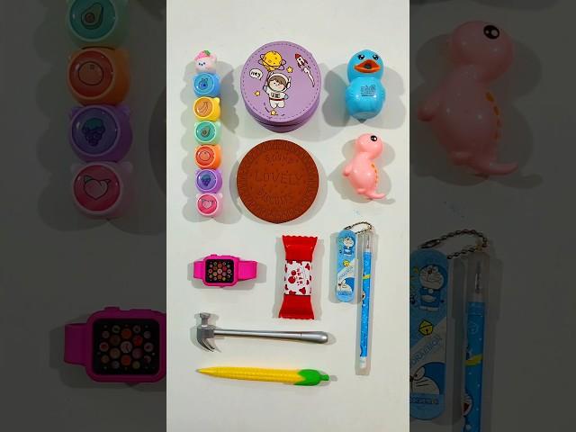 Lovely Stationery Items , Pen, fruit Highlighter, Watch Eraser, Sharpener #stationery #backtoschool