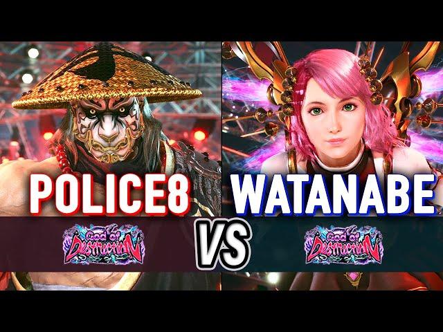 T8  POLICE8 (Heihachi) vs WATANABE (Alisa)  Tekken 8 High Level Gameplay