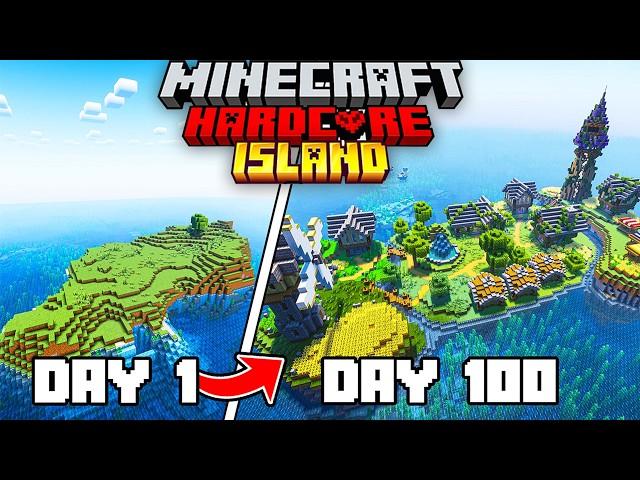 I Survived 100 Days on a DESERTED ISLAND in Minecraft Hardcore!