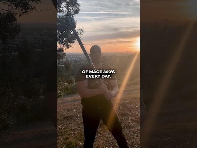 Morning breathing and shoulder mobility with Mace 360s #shoulder #breathing #functionaltraining