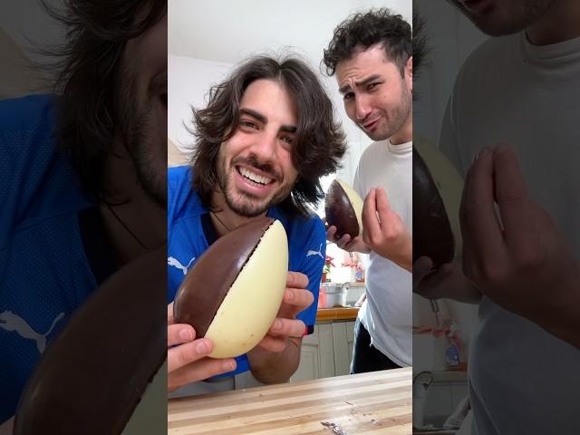 Italians try CHOCOLATE EGG HACK @chefkoudy