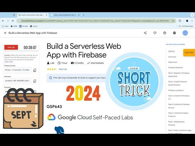 [2024] Build a Serverless Web App with Firebase | #qwiklabs | #GSP643 | [With Explanation️]
