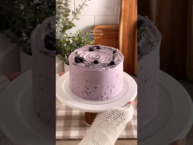 baking a blueberry chiffon cake 🫐 #baking