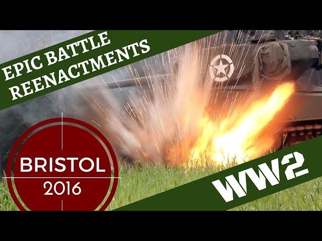 Epic WW2 Reenactment [with Sherman Tank] -- Bristol 2016