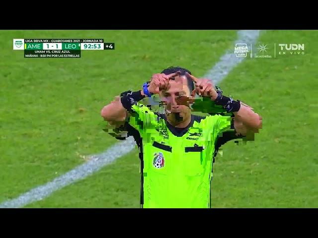 Gol de F. Viñas | América 2 - 1 León | Liga MX - Guard1anes 2021  - Jornada 10 | LIGA BBVA MX