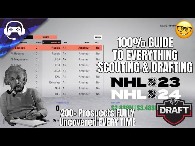 100% GUIDE TO EVERYTHING SCOUTING & DRAFTING IN NHL 23/24 FRANCHISE MODE