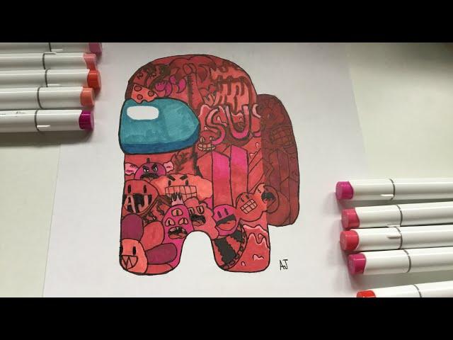 I made a Among Us doodle! | Angela Ji