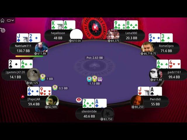 $10K WCOOP 97-H PKO Lena900 | pads1161 | RomeOpro - Final Table Poker Replays