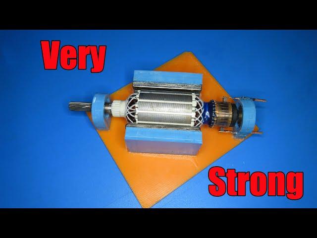 How to make a powerful DC motor from 220V Ac motor's rotor | How dose Brushed DC motor work?