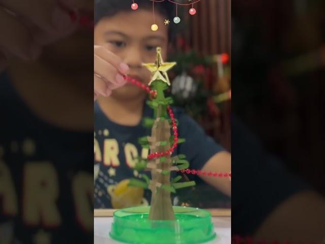 EASY Kids Christmas and Holiday Fun Activity DIY Crafts Magic Growing Tree at Home