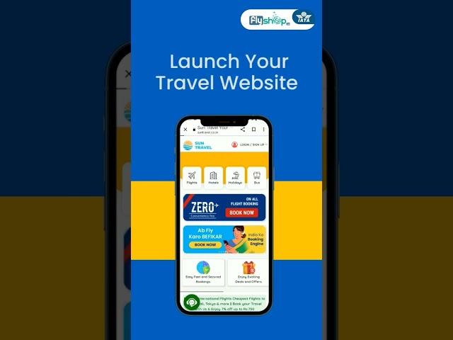 Take Your Travel Business Online!! Create your own #website with live flight bookings.#travel #agent