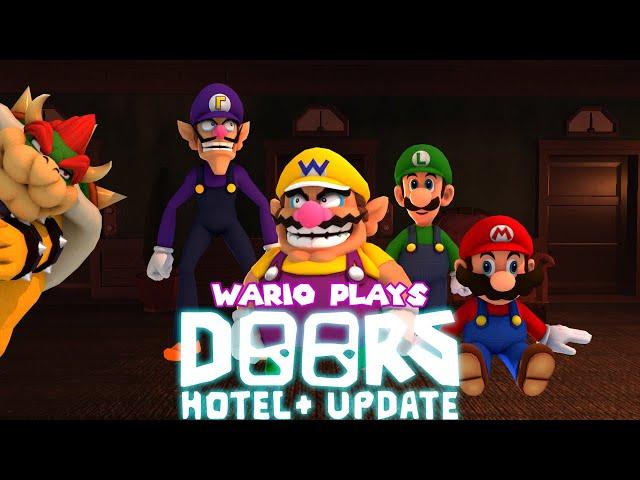 Wario plays: DOORS HOTEL + UPDATE Ft. Mario, Luigi, Waluigi, and Bowser