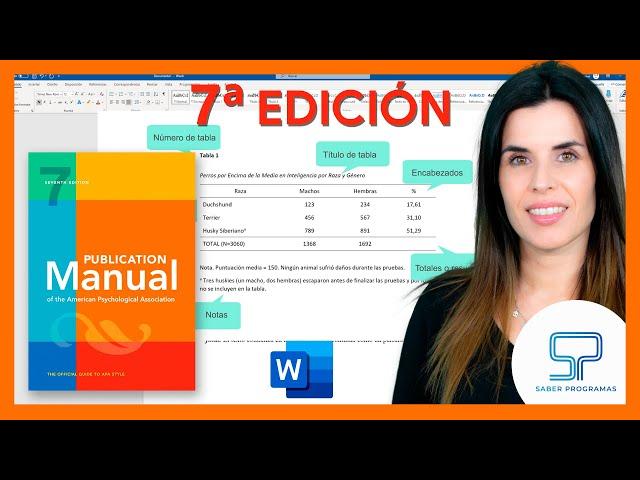 🟠 Crear TABLAS según NORMAS APA 7ma (séptima) edición en Word