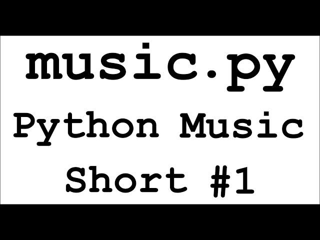 Text to MUSIC!?!? (Python Music Short #1)