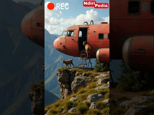 Wild Goats' Plane Home Crashes Again! #mountaingoat #ibex