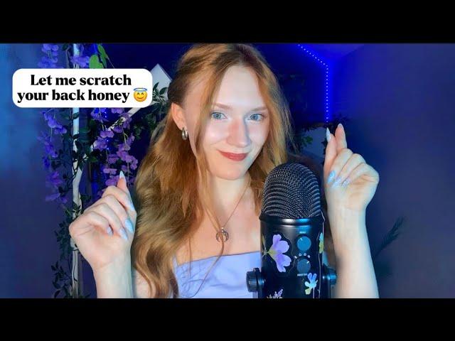 ASMR back scratching, hair brushing, mouth soundsI’ll make you sleepy