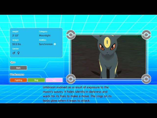 Umbreon #197 Pokedex Go Data