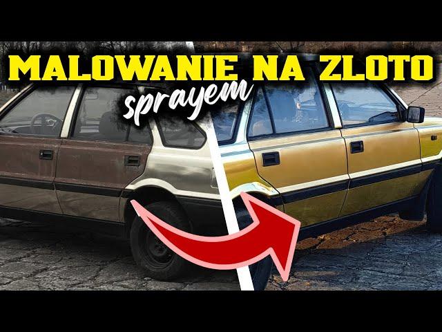 Malowanie SPRAYEM na ZŁOTO! Złoty Polonez Dubai Style | GOLDEK #2