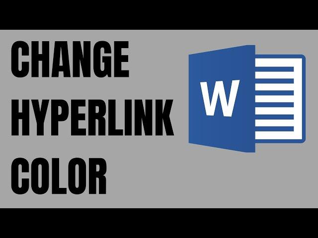 How to Change Hyperlink Color in Word